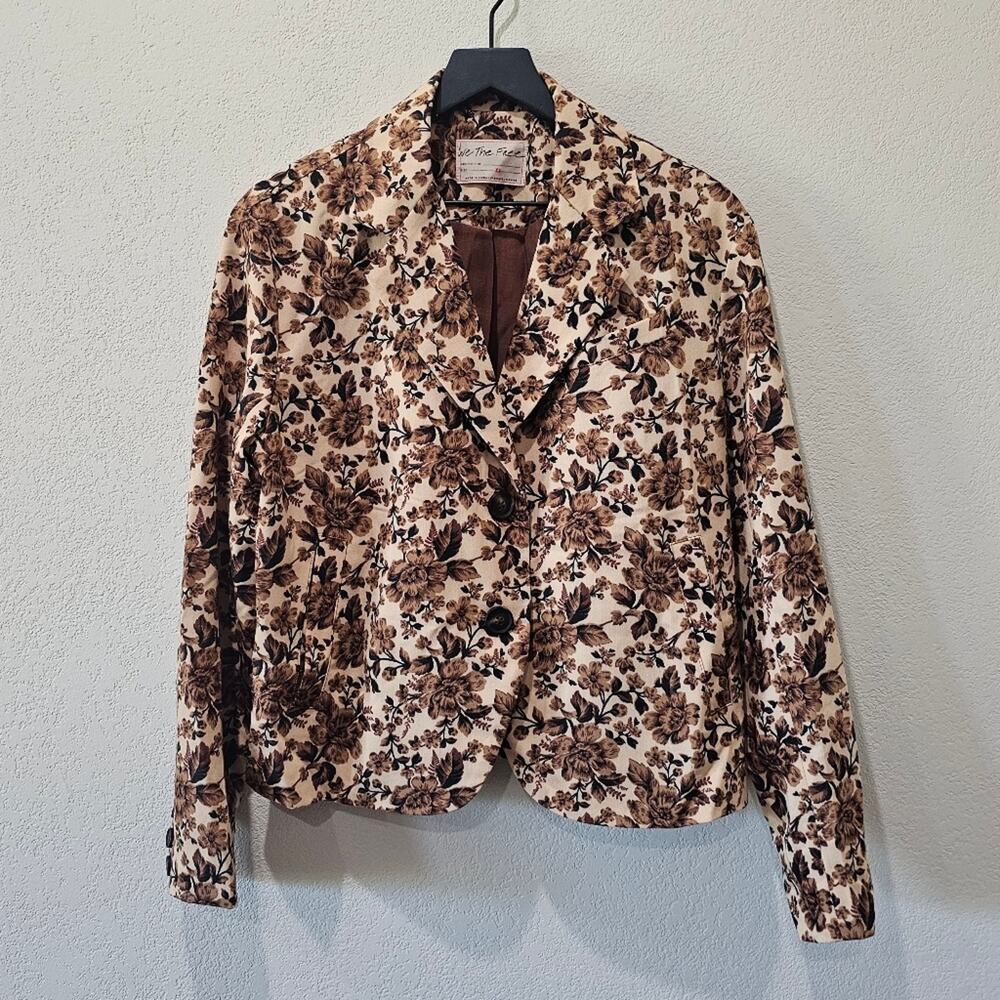 Free People Floral Print Boxy Blazer Sz XS - Picture 2 of 11